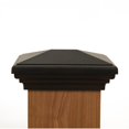 thumbnail image 1 of 4X6 Black Pyramid Post Cap Fits Wood Post Measuring (3.5"" X 5.5"") Up To (3.75X5.75"") Black New England Pyramid Style Square Top For Outdoor Fences Mailboxes & Decks By Atlanta Post Caps., 1 of 4