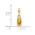thumbnail image 3 of Finest Gold 14K Yellow Gold Citrine & Diamond Pendant, 3 of 3