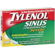 2 Pack TYLENOL Sinus Congestion & Pain, Severe Caplets Daytime Non