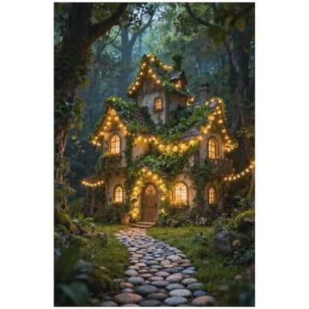 Forest Fairytale Home 500 Piece Jigsaw Puzzle for Adults Fairy Tale Style Artwork Colorful DIY Craft Challenging Family Activity Party Gift Home Wall Decoration