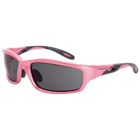 Crossfire Infinity Safety Glasses with Pearl Pink Frame and Dark Smoke Lens