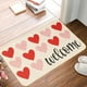 thumbnail image 1 of Valentines's Day Heart-shaped Entrance Mat Romantic Welcome Doormat Non-slipss Rug Suitable For Bathroom And Home Front Door Decoration 23.6x15.7 Inches, 1 of 6