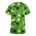 thumbnail image 4 of Luxalzxs Womens St. Patrick's Day Scrub Tops Green Clover Shamrock Short Sleeve V-Neck Nurse Working Uniform Funny Holiday Medical Scrubs Workwear, 4 of 4