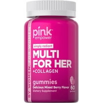 Multivitamin for Women | 60 Gummies | Plus Collagen & Biotin | Mixed Berry Flavor | by Pink
