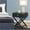 Black, variant on Hamilton Square Night Stand End Table with Drawer - Navy Blue