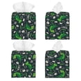 thumbnail image 2 of Picia Dinosaur and Bone Pattern Tissue Box Cover,PVC Leather Square Holder,Tissue Box Holder with Magnetic Bottom,Facial Paper Organizer Dispenser-5.2"X5.2"X5.2", 2 of 8