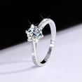 thumbnail image 2 of GKNET Women 925 Sterling Silver Wedding Ring 1 Carat D Color VVS1 Moissanite Ring J012-5, 2 of 7