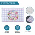 thumbnail image 6 of Happy Easter Placemats Set of 4, Colorful Eggs Flowers Butterfly Purple Plaid Placemats for Dining Table, Place Mats for Kitchen Tabletop, Waterproof Wipeable Dining Table Mats Set, 6 of 9