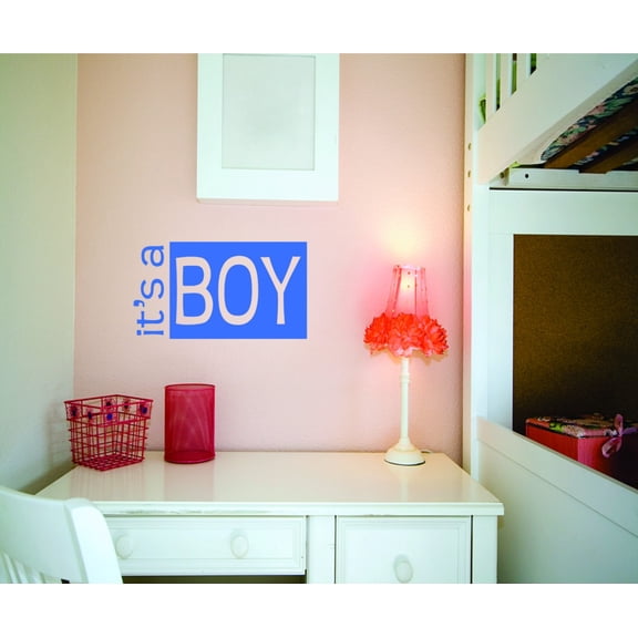 Custom Wall Decal It's A Boy Picture Art Baby Kids Bedroom Sticker Vinyl Wall Decal 16 X 24 Inches