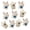 Milky white, variant on 10pcs/set Bear Costume Handbag Neck Wrap Ornaments Brooch Apparel Bag Decoration Suitable for Everyday Wear