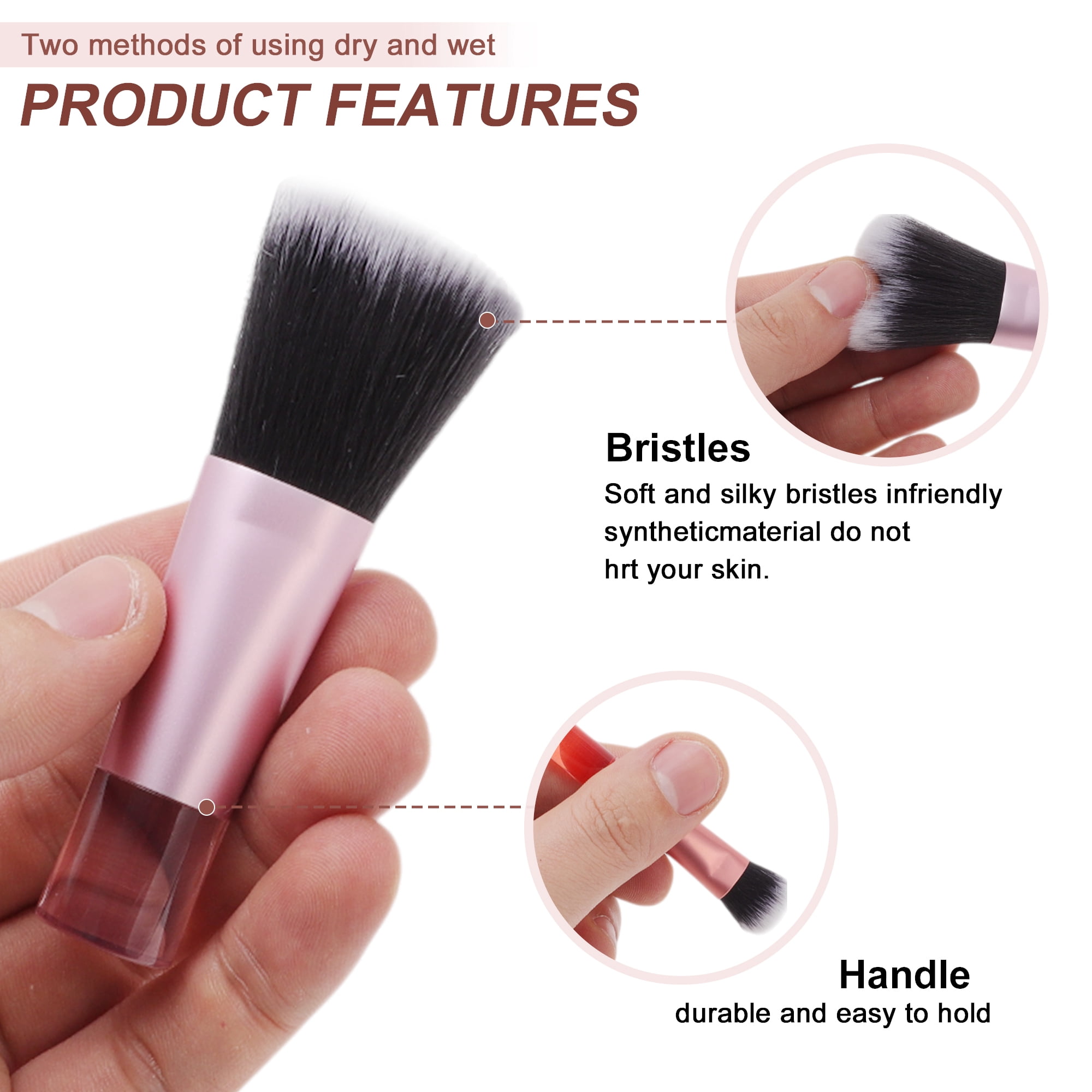 Unique Bargains Makeup Brush Set for Vacation 14 Pcs Colorful
