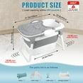 thumbnail image 3 of Trendix Foldable Bathtub with Thermal Cover, 103cm/40.6 Inch Portable Soaking Tub for Adults with Massage Roller, Drain Pipe, Ergonomic Seat, 3 of 9