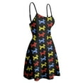 thumbnail image 4 of Balloon Dogs, Black Background Sleeveless Dresses Slip Dress Women's Dresses Dresses For Womens, 4 of 6