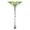 thumbnail image 3 of 2 ctw Solitaire Anniversary Ring for Women | Marquise Cut Natural Peridot | Hyperallergenic Solid 14K White Gold, 3 of 7