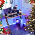 thumbnail image 2 of CL.HPAHKL 47 inch Gaming Desk, Z Shaped PC Computer Desk Gaming Workstation with Headphone Hook, Ergonomic Gaming Table PC Desk for Game Players, Red, 2 of 9