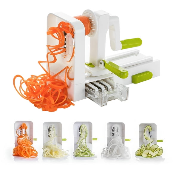 Rallador de Verduras Spiralizer Plegable Hiperware 5 Cortes en Espiral