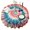 Red Blue Tie, variant on Colorful Tie Dye Mandala Pattern Round Tablecloth 60"x60",Wrinkle Wipeable Table Cloth for Kitchen Dining Room Picnic Patio Party