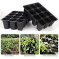 thumbnail image 4 of 10 Pack Seed Starter Trays, 120 Cells/Total, Reusable Plastic Seedling Trays with Drainage for Indoor Gardening, Greenhouse Germination Kit for Spring Planting Black, 4 of 7