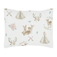 thumbnail image 3 of Sweet Jojo Designs Deer Floral White Taupe and Pink Toddler Bed Comforter 5 Piece Bedding Set, 3 of 4