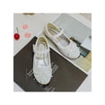 thumbnail image 4 of SIMANLAN Kids Non-slip Low Top  School Shoes Sparkling Mary Jane Girl's Uniform Glitter Princess Shoes White 9C, 4 of 5