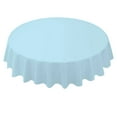 thumbnail image 2 of Yesbay 84 Inch Round Tablecloth Simple Disposable PE Waterproof Thicker Table Cover Fabric for Home,Lighe Blue, 2 of 6