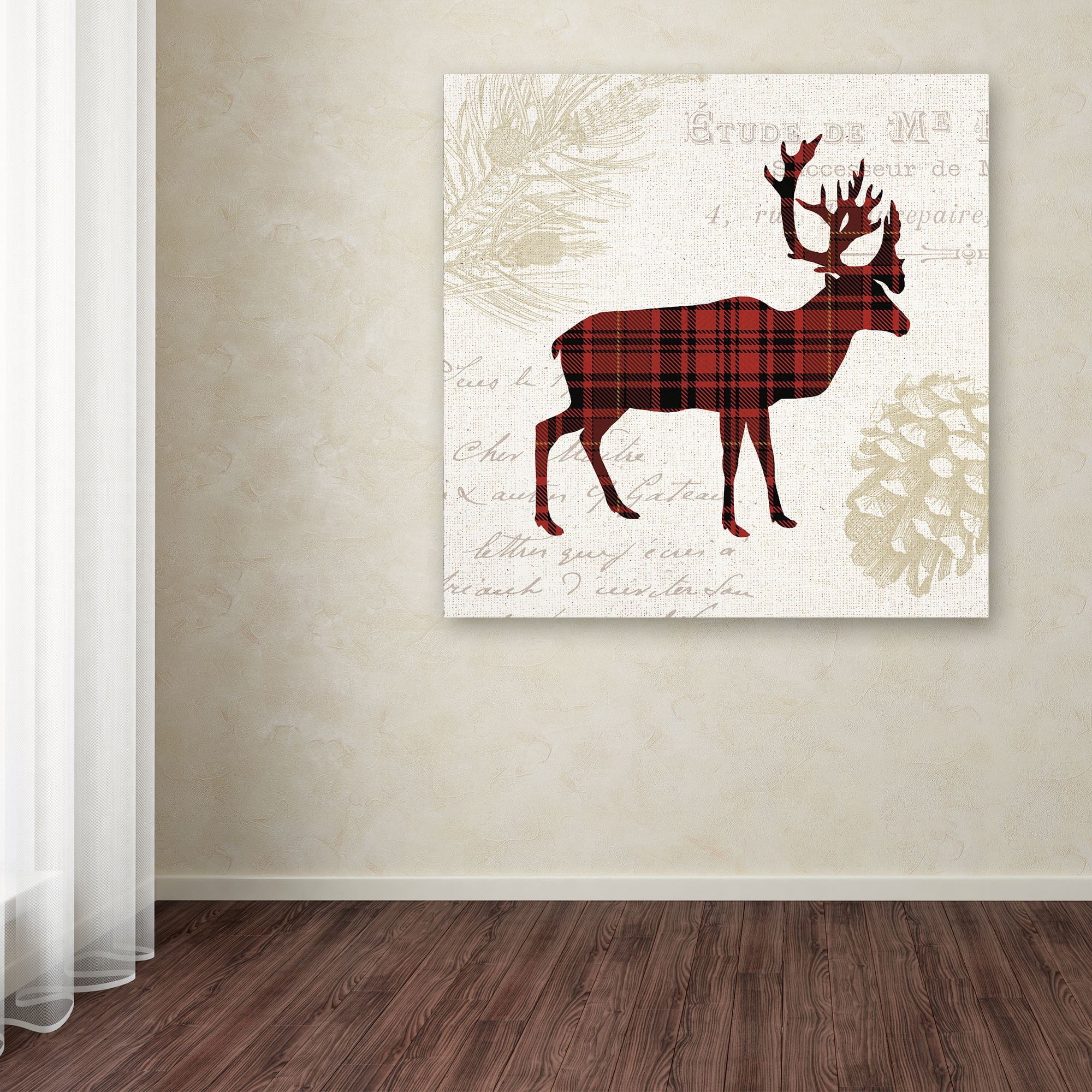 Trademark Fine Art 'Plaid Lodge I' Canvas Art by Wild Apple Portfolio