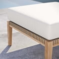 thumbnail image 7 of Ottoman Lounge Chair, Grey Gray Natural, Teak Wood, Outdoor Patio Balcony Cafe Bistro Garden Hospitality Restaurant, Modern Contemporary HB34221, 7 of 7