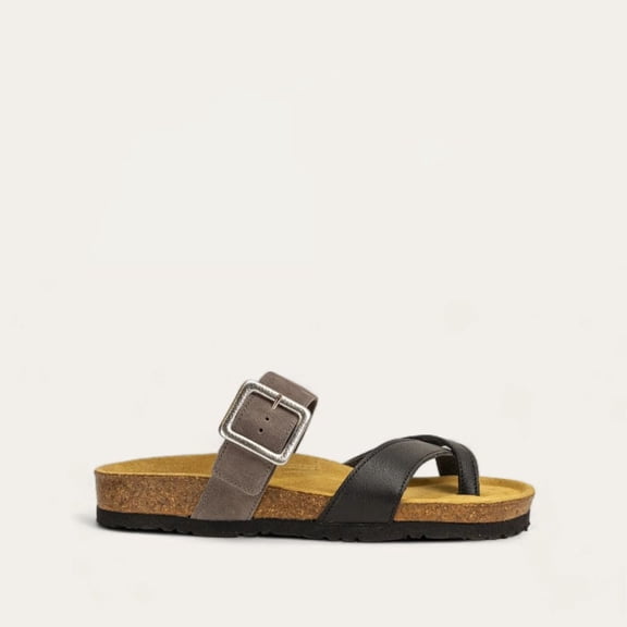 Naot Fresno Black Leather/Taupe Gray Suede 8250-NSV 36 M