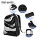 thumbnail image 5 of Balery Abstract Black White Swirls Mochila - Mochila Estilosa y Duradera para Laptop de 15 Pulgadas con Tela Oxford Impermeable, 5 of 8