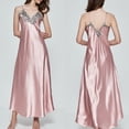 thumbnail image 2 of Seyurigaoka Elegant Women Sleepwear Nightgown Satin Silk Babydoll Lace Robes Sexy Night Sleep Dress, 2 of 7