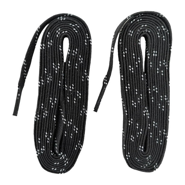 Cordones de poliéster para patines de hockey, elegantes patines artísticos, botas, suministros planos, cordones para zapatos Negro M