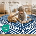 thumbnail image 4 of ODIKA 3'x5' Washable Accent Rug Pet Friendly, Non-Shedding Mat Front Door Contemporary Boho Showcasing Centered Artwork Entrance for Bedside, Nursery Room, 4 of 7