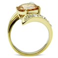 thumbnail image 3 of Luxe Jewelry Designs Women's Gold Ion Plated with AAA Grade Cubic Zirconia Champagne - Size 5 (Pack, 3 of 4