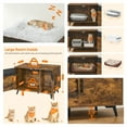 thumbnail image 5 of LEDREM Cat Litter Box Enclosure Furniture with Removable Divider, High Legs, Hidden Cat House and Side End Table, Rustic Brown, 5 of 6