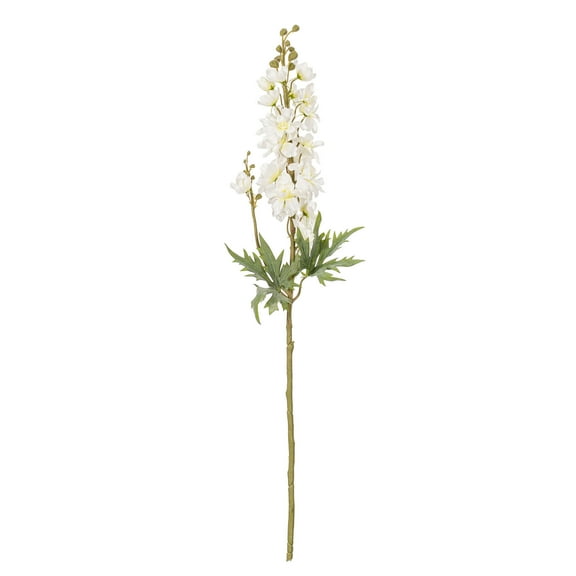 Vickerman 33" White Larkspur Artificial Spray, Delphinium Style, 3 Stems per Bag