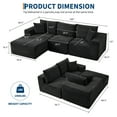 thumbnail image 3 of Kojooin 108" Modular Sectional Sofa - L Shaped Boneless Cloud Couch with 67.5" Chaise, Reversible L/R Facing, No Assembly Required, 3 of 9