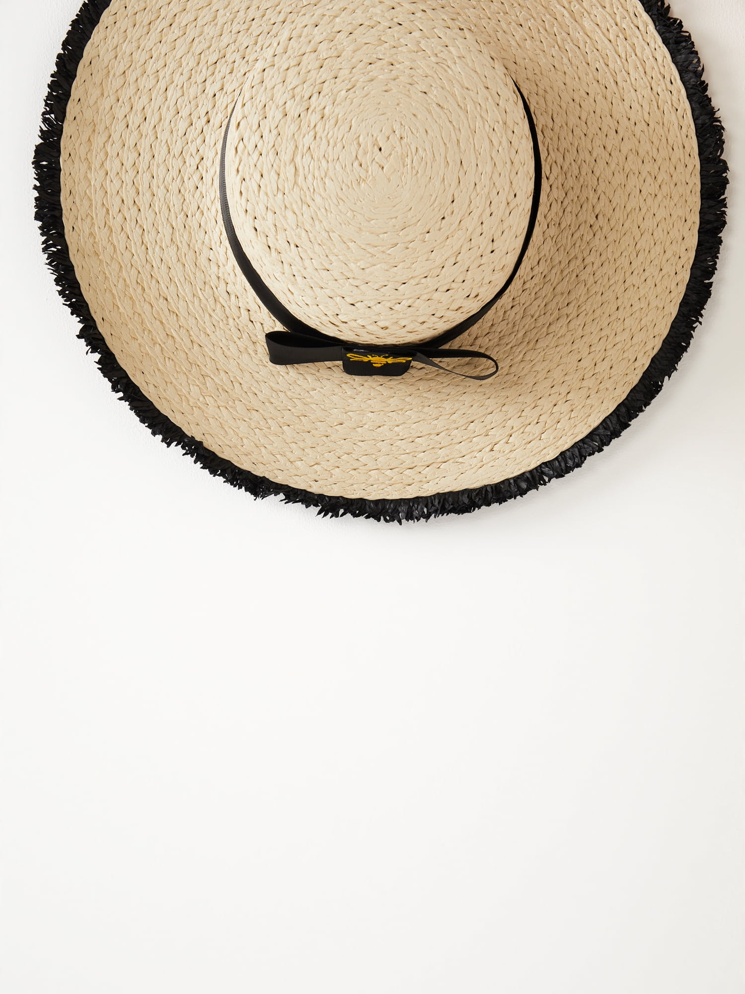 C. Wonder Women's Garden Party Straw Boater Hat with Metallic Bee