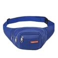 thumbnail image 6 of PacificPlex Womens Unisex Nylon Canvas Fanny Pack Waist Money Belt Travel Bag (Blue), Blue,, 6 of 7