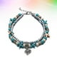 thumbnail image 4 of Tobillera de doble capa con cuentas y cadena de estrella, accesorios de joyería para mujer., 4 of 5