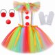thumbnail image 3 of Disfraz de Pennywise de payaso espeluznante de Halloween para niños, ropa elegante para fiesta de carnaval, vestido con tutú de Joker de circo y arcoíris para niñas pequeñas, 3 of 5