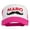 Hot Pink White, variant on Mario Mustache Embroidered Foam Mesh Cap - Maroon White OSFM