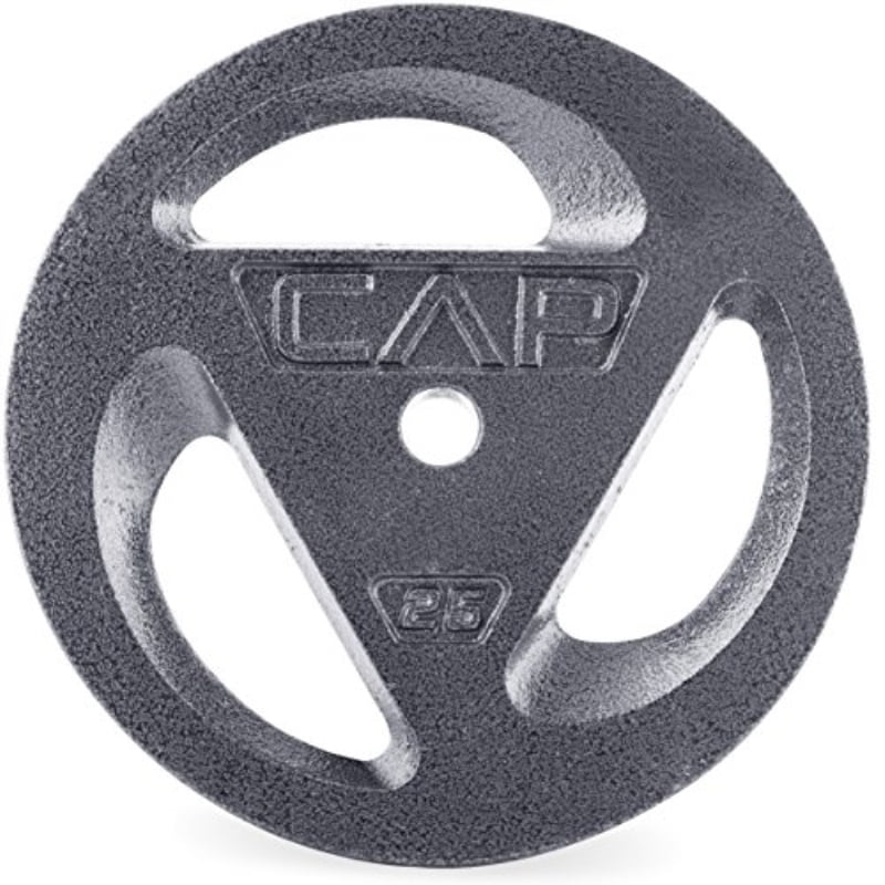CAP Barbell Standard 1Inch Grip Plates, Single, 25 Pound
