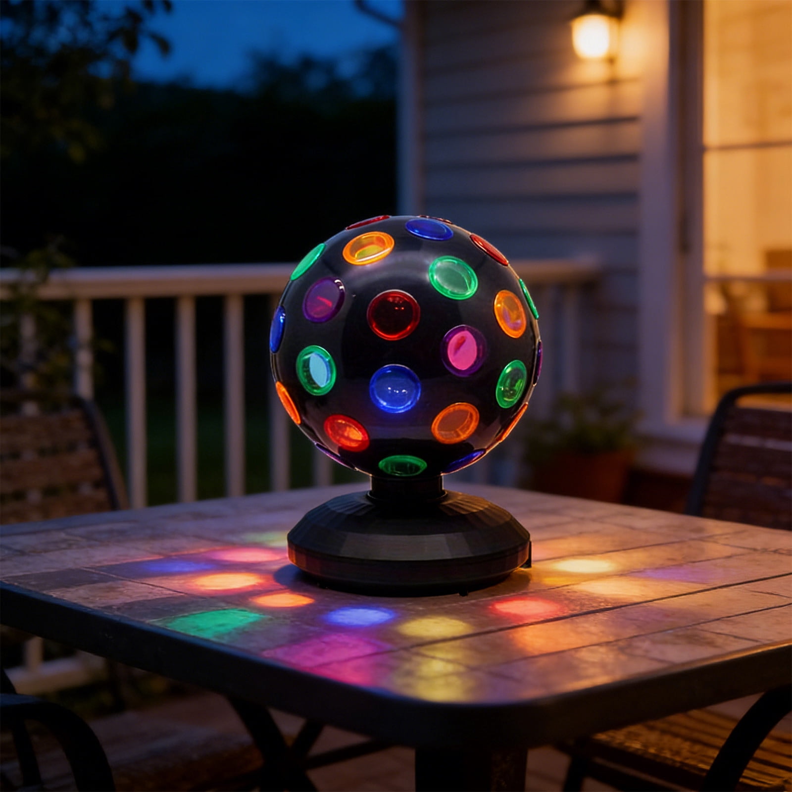 Lunxisen 2 Pcs Party Lights with Remote Control Colorful Rotating Stage Lighting for Home Decor Disco Dance Floor Atmosphere
