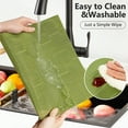 thumbnail image 5 of VCVCOO Sage Green Placemats Set of 4 - Heat Resistant Non-Slip Place mats for Dining Table, Washable Durable PVC Vinyl Woven Table Mats 12x18 inch, 5 of 10