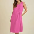 thumbnail image 7 of Mgmyaa Women's Summer Casual Dress Crew Neck Sleeveless Midi Sundress with Pockets, 7 of 7
