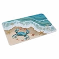 thumbnail image 4 of Ocean Crab Door Mat Indoor Outdoor, Beach Starfish Seashore Gradient Sea Waves Non Slip Welcome Mat with Rubber Backing, Absorbent Fabric Front Door Mats Entryway Rug for Home Patio Entrance 16"x24", 4 of 9
