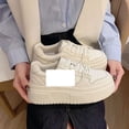 thumbnail image 1 of Zapatos blancos para mujer, estilo escolar, de verano, con suela gruesa, con plataforma, informales, combinables, para todo tipo de ocasiones, 1 of 6