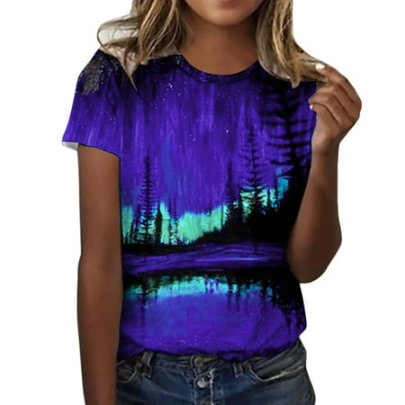 

Pianpianzi Animal Print Shirt Maternity Loose Tops Loose Fitting Clothes for Women Women s Casual Print Shirt Short Sleeve Pullover Blouse Hollown Tops