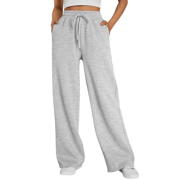 SUNBS Wide Leg Sweatpants Womens Cargo Pants Baggy Lounge Casual Pants Drawstring Sweat Pants with Pockets