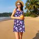 thumbnail image 3 of Balery crystal Skull flower cool Vestidos de verano para mujer con estampado: vestido holgado sin mangas, vestido playero informal y cómodo para días calurosos., 3 of 7